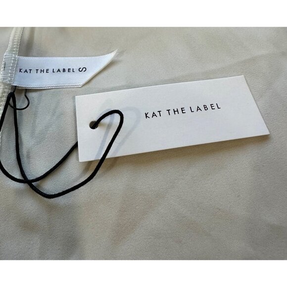 KAT THE LABEL Capri Slip in Ivory Small New Womens Tank Mini Lingerie Lace - Picture 10 of 14